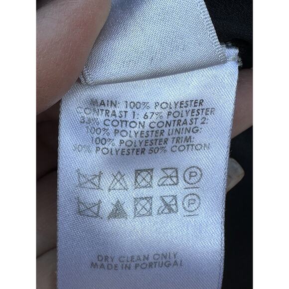 VICTORIA BECKHAM ASYMMETRIC PLEATED TIERED SLEEVELESS CREPE SHIFT DRESS SZ 4 - Picture 15 of 16